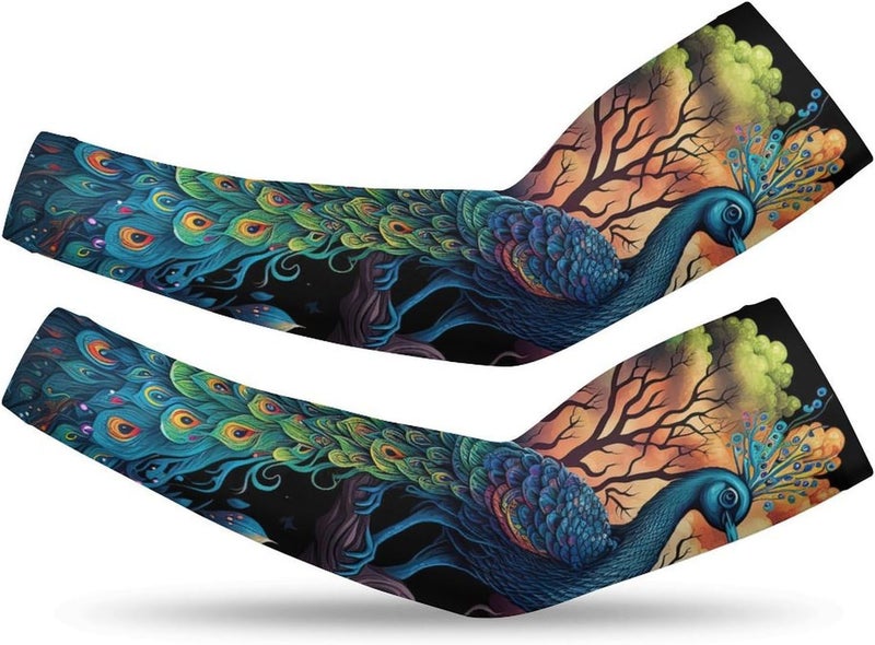 QiErDesign Marble Sports Compression Arm Sleeves for Men & Women - Youth Arm Sleeve Baseball Volleyball Sleeves & Basketball Sleeve - Image 1